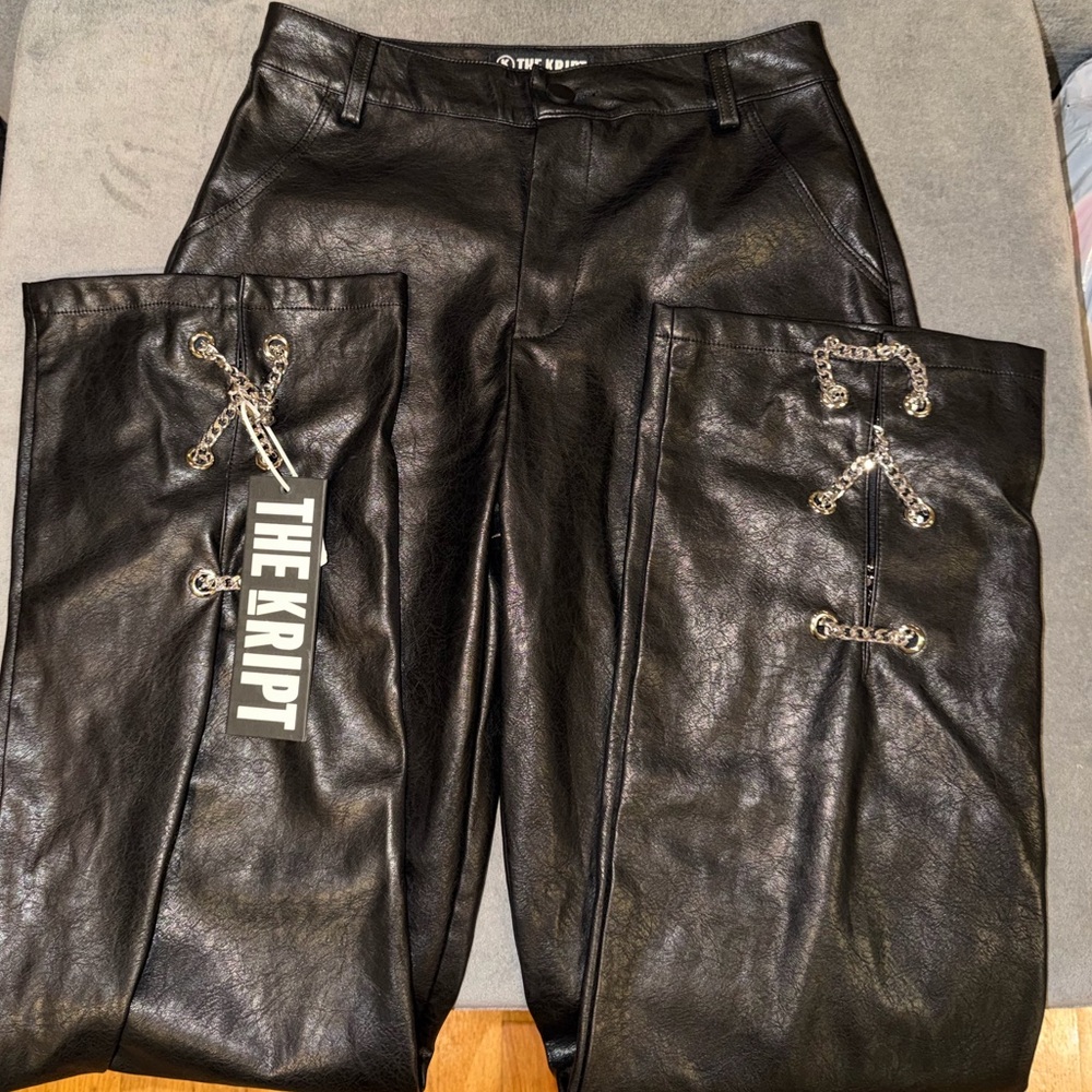 The Kript Black Wide Leg Pants